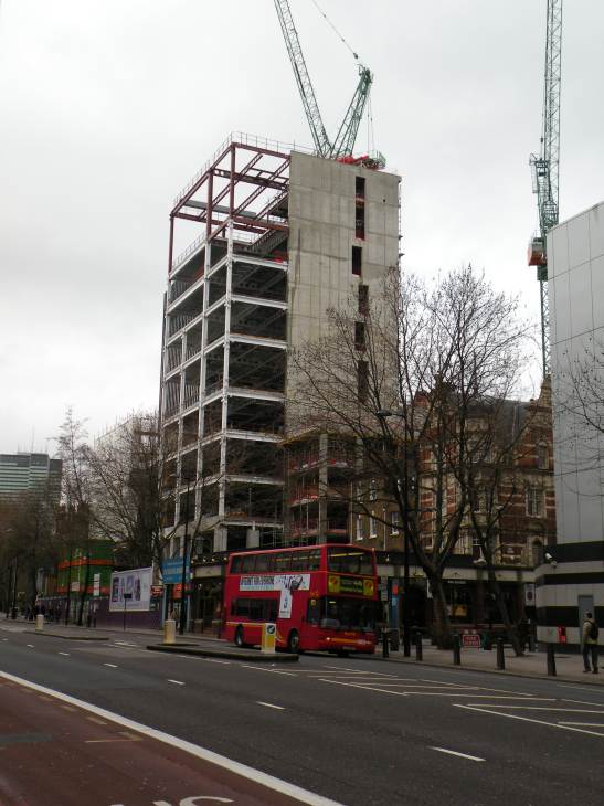  immeuble en construction, Euston Road